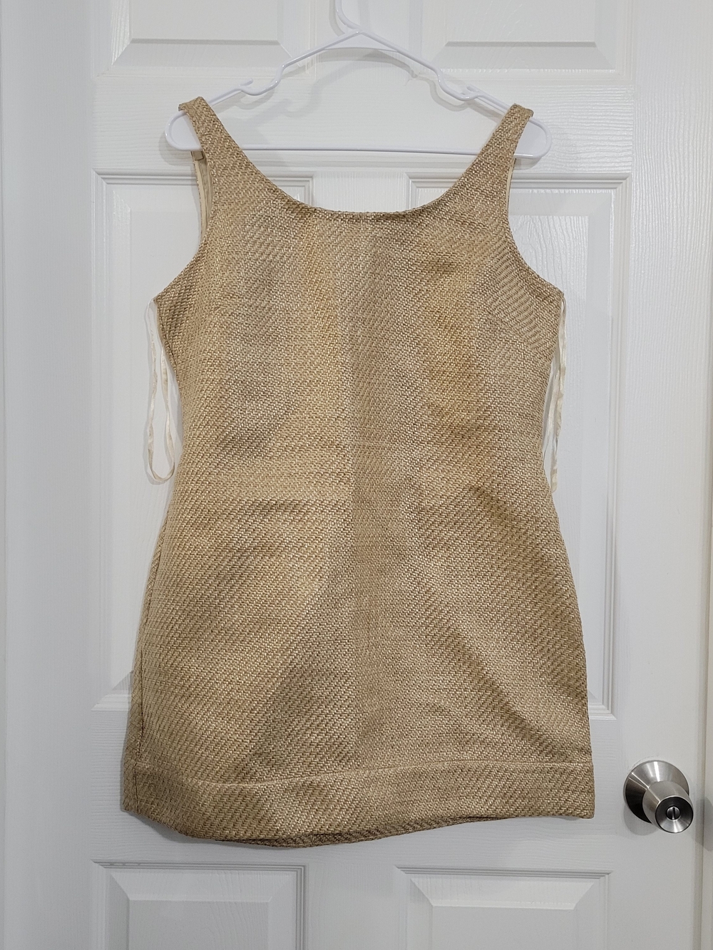 ANTONIO MELANI Beige Woven Mini Dress